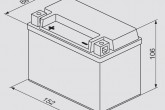 Аккумулятор сухозаряженный AGM 8Ah 135А (L150*W87*H105mm) BOSCH 0092M60100