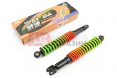 Амортизатори (пара) GY6, DIO ZX 325mm, регульовані (веселка) WEI DA