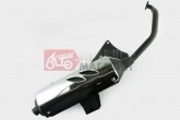 Глушник 4T GY6 125/150 (+коліно під 12) (накладка хром) KOMATCU