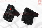 Мотоциклетні рукавички без пальців L-чорні SCOYCO