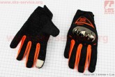 Мотоциклетні рукавички L-чорно/помаранчеві (сенсорний палець) AXIO
