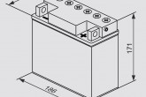 Аккумулятор кислотный 18Ah 100A (L186*W82*H171mm) BOSCH 0092M4F410