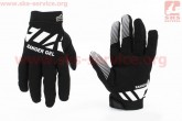Перчатки мотоциклетные M-черно/белые, с гелевыми вставками под ладонь FOX