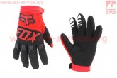 Перчатки мотоциклетные L-черно/красный FOX