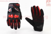 Перчатки мотоциклетные, теплые XL-черно/красный VEMAR
