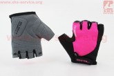 Перчатки без пальцев XS черно-розовые, с гелевыми вставками под ладонь SBG-1457 SPELLI