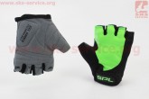Перчатки без пальцев XS черно-салатовые, с гелевыми вставками под ладонь SBG-1457 SPELLI