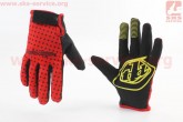 Перчатки XL красно-черные, с силиконовыми вставками, НЕ оригинал Troy Lee Designs