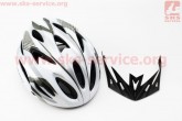 Шлем велосипедный L (58-61 см) съемный козырек, 18 вент. отверстия, системы регулировки по размеру Divider и Run System SRS, черно-бело-cерый AV-01 AVANTI