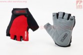Перчатки без пальцев XS черно-красные, с гелевыми вставками под ладонь SBG-1457 SPELLI