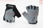 Перчатки без пальцев XS черно-серые, с гелевыми вставками под ладонь SBG-1457 SPELLI