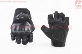 Перчатки мотоциклетные без пальцев M-Чёрные, тип 2 RS SPURTT