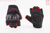 Перчатки мотоциклетные без пальцев XL-Чёрно-Красные, тип 2 RS SPURTT