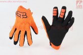 Перчатки мотоциклетные L-Чёрно-Оранжевые, тип 2 FOX
