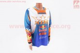Футболка (Джерси) для мужчин XL - (Polyester 100%), длинные рукава, свободный крой, сине-оранжево-белая, НЕ оригинал KTM