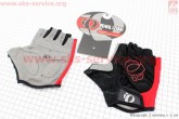 Перчатки без пальцев XL черно-красные, с мягкими вставками под ладонь PEARL iZUMi